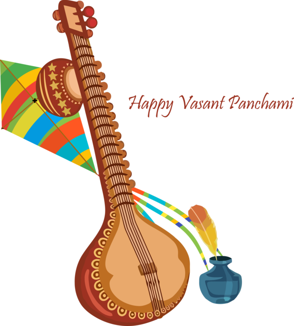 Vasant Panchami String Instrument Musical For Happy Gifts PNG Image