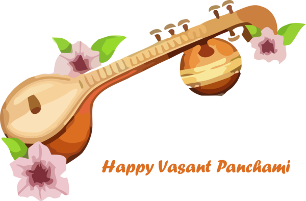 Vasant Panchami Musical Instrument String Veena For Happy Games PNG Image