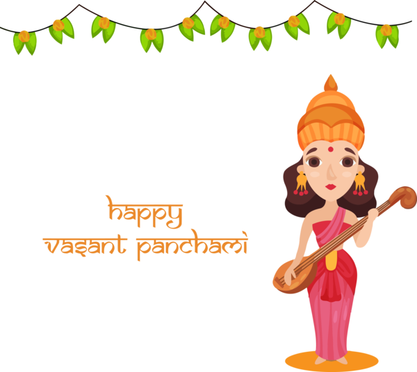 Vasant Panchami Cartoon For Happy Carol PNG Image