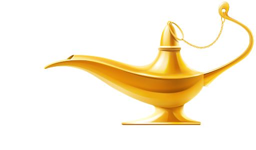 Genie Lamp Vector Free Clipart HD PNG Image