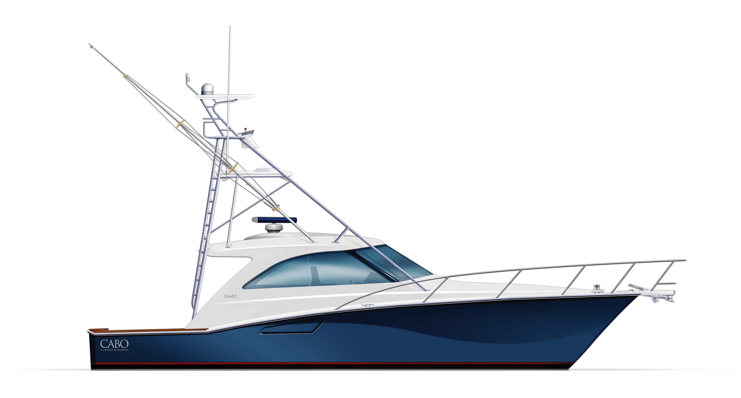 Cabo Yachts Boat PNG Image