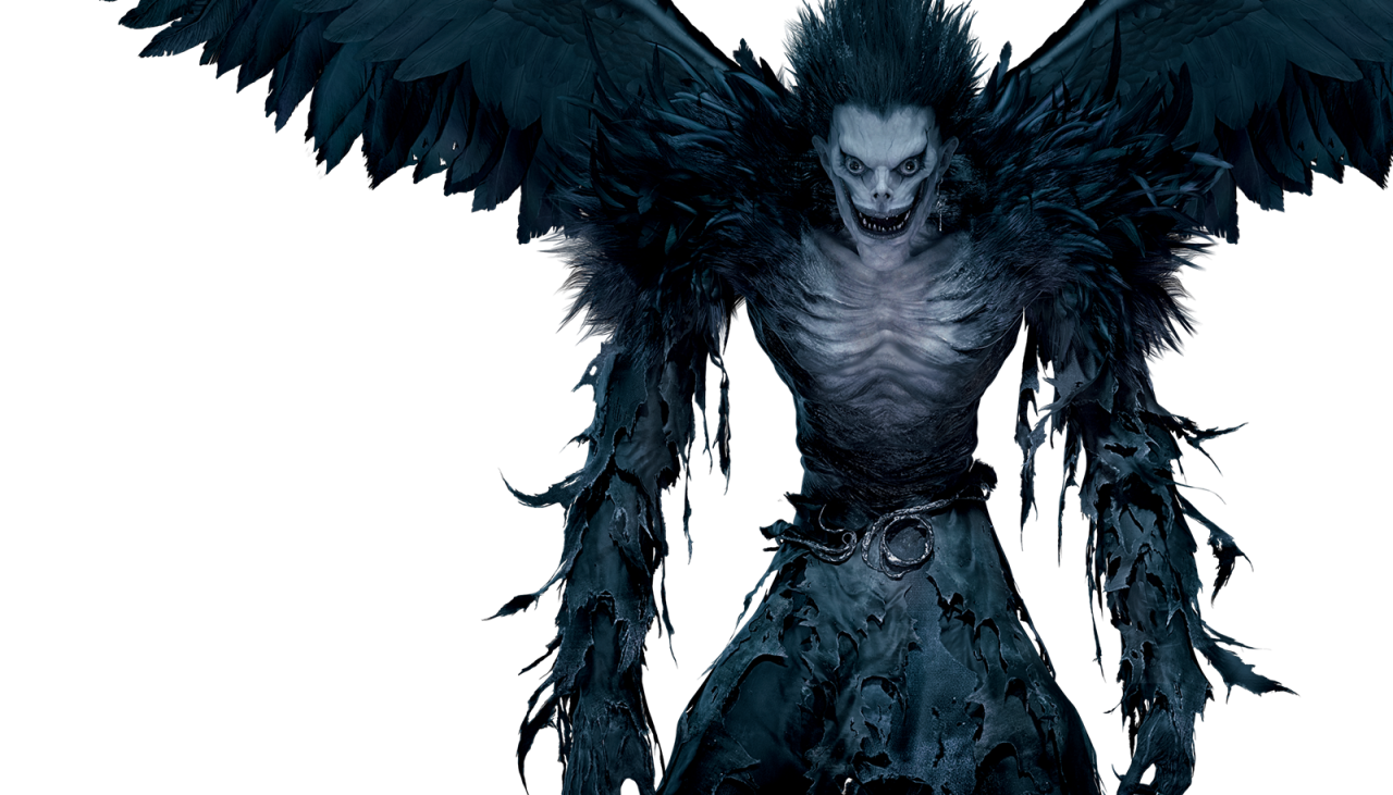 Mythical Ryuk Light Character Fictional Yagami Creature PNG Image