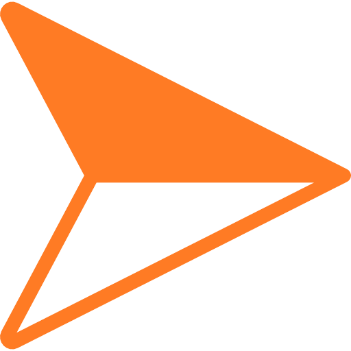 Map Direction Navigation Right Orange PNG Image