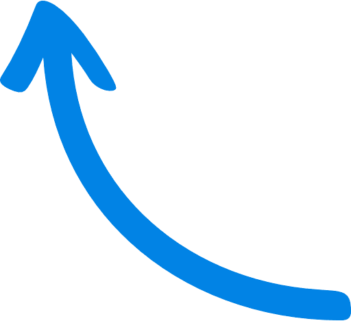 Twisted Arrow Left To Top Blue PNG Image