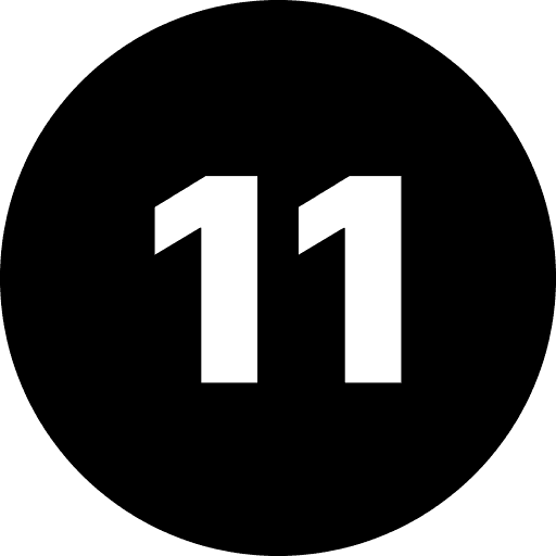 Eleven Number Round PNG Image