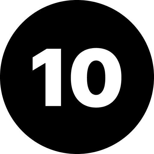 Ten Number Round PNG Image