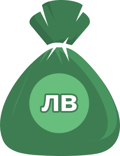 Money Bag Bulgarian Lev Color PNG Image