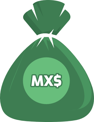 Money Bag Mexican Peso Color PNG Image