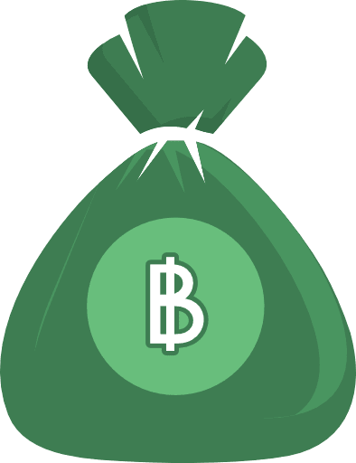 Money Bag Thailand Baht Color PNG Image