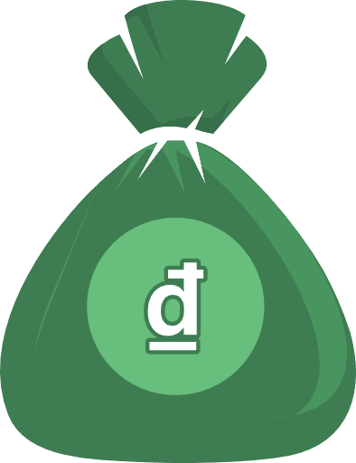 Money Bag Vietnamese Dong Color PNG Image