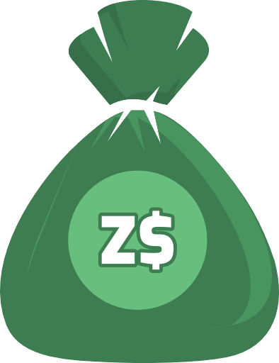 Money Bag Zimbabwean Dollar Color PNG Image