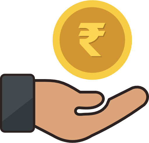 Money Receiving Rupee Color PNG Image