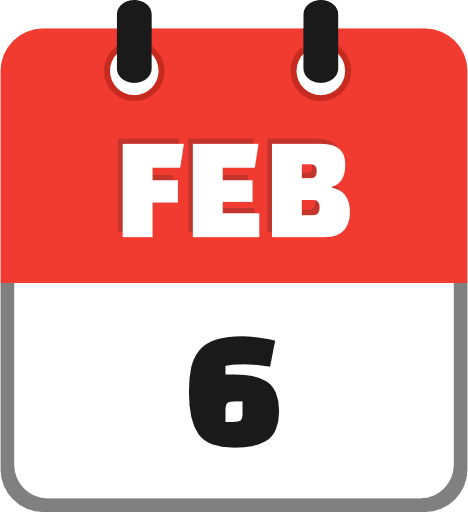 February 6 PNG Image