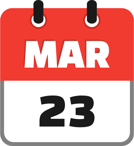 March 23 PNG Image