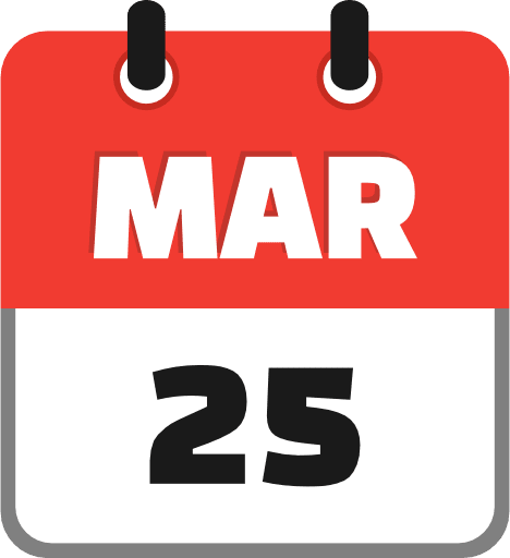 March 25 PNG Image