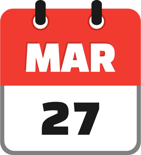 March 27 PNG Image