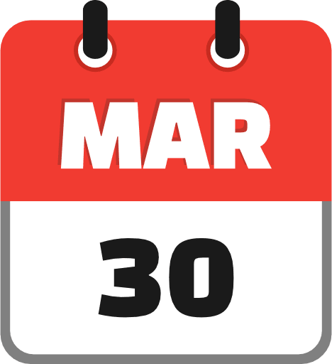 March 30 PNG Image