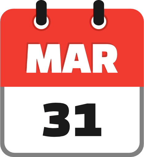 March 31 PNG Image