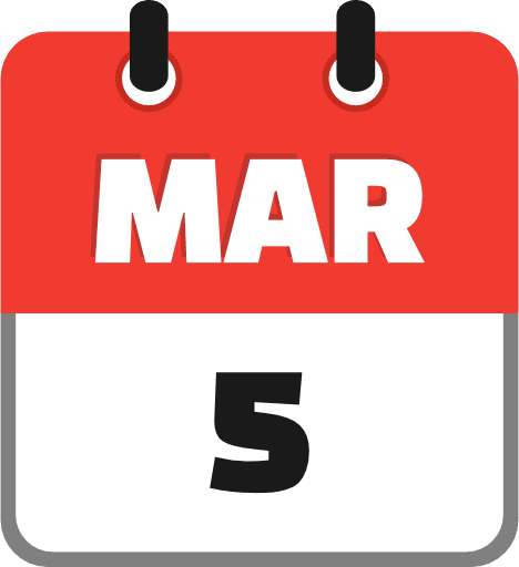 March 5 PNG Image