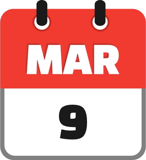 March 9 PNG Image