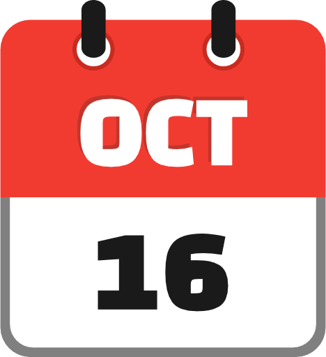 October 16 PNG Image