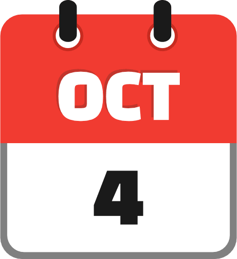 October 4 PNG Image