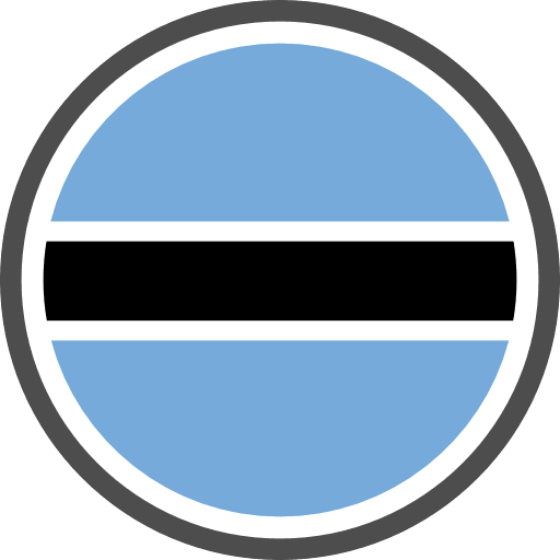 Botswana Flag Round Circle PNG Image