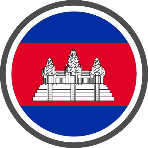 Cambodia Flag Round Circle PNG Image