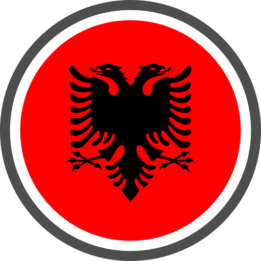 Albania Flag Round Circle PNG Image