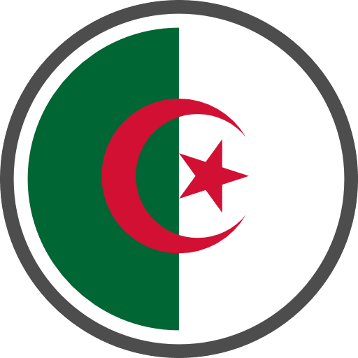 Algeria Flag Round Circle PNG Image