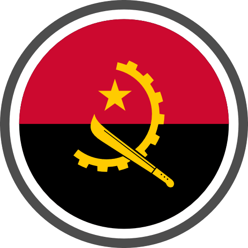 Angola Flag Round Circle PNG Image