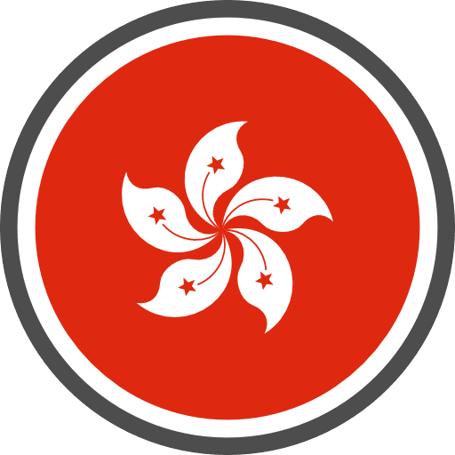 Hong Kong Flag Round Circle PNG Image