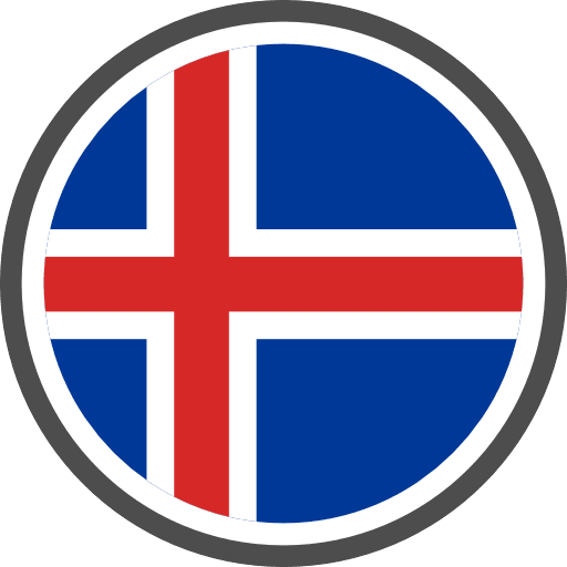 Iceland Flag Round Circle PNG Image