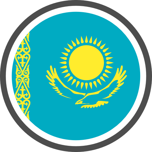 Kazakhstan Flag Round Circle PNG Image