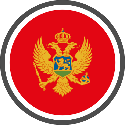 Montenegro Flag Round Circle PNG Image