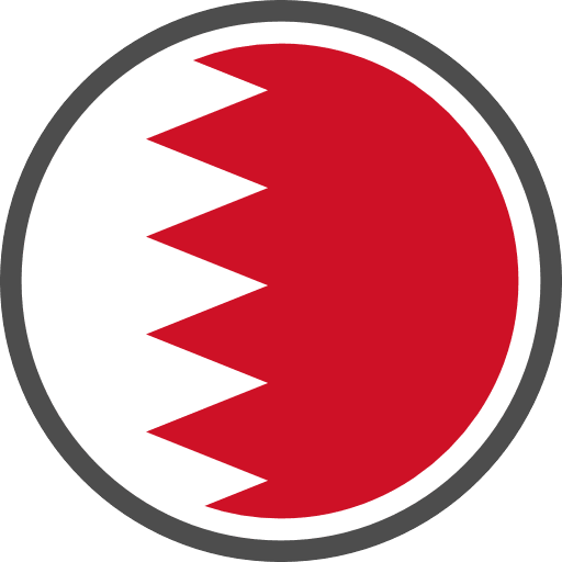 Bahrain Flag Round Circle PNG Image