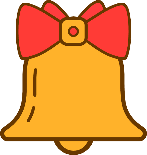 Christmas Bell Color PNG Image