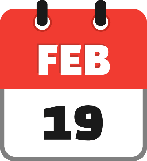 February 19 PNG Image