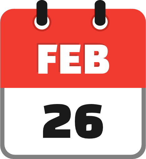 February 26 PNG Image