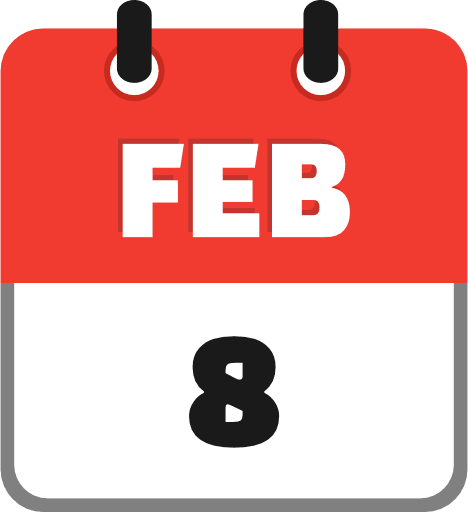 February 8 PNG Image