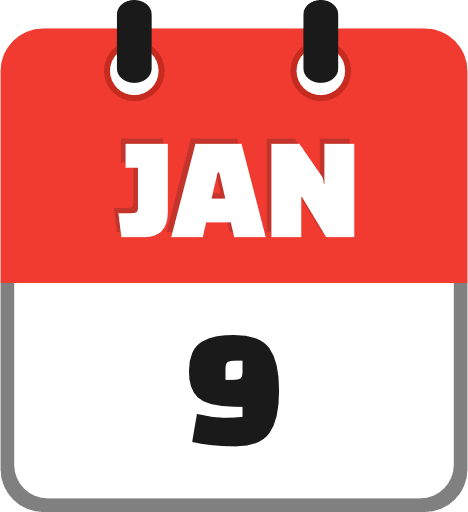 January 9 PNG Image