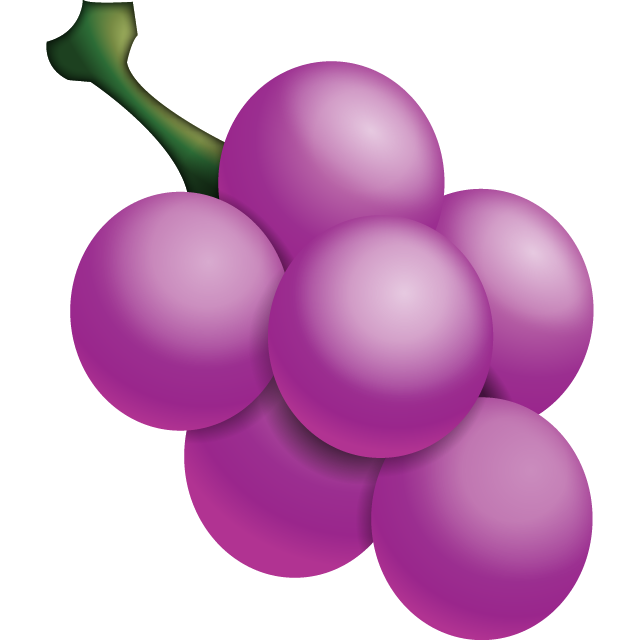 Grape Emoji Free Icon HQ PNG Image