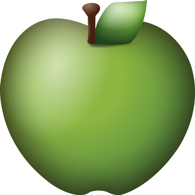 Green Apple Emoji Free Photo Icon PNG Image