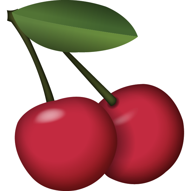 Cherry Emoji Free Icon PNG Image