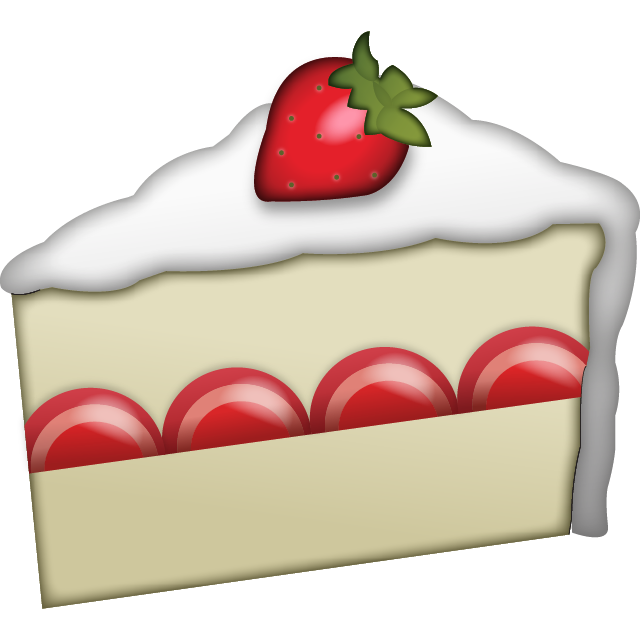 Strawberry Cake Emoji Free Icon PNG Image
