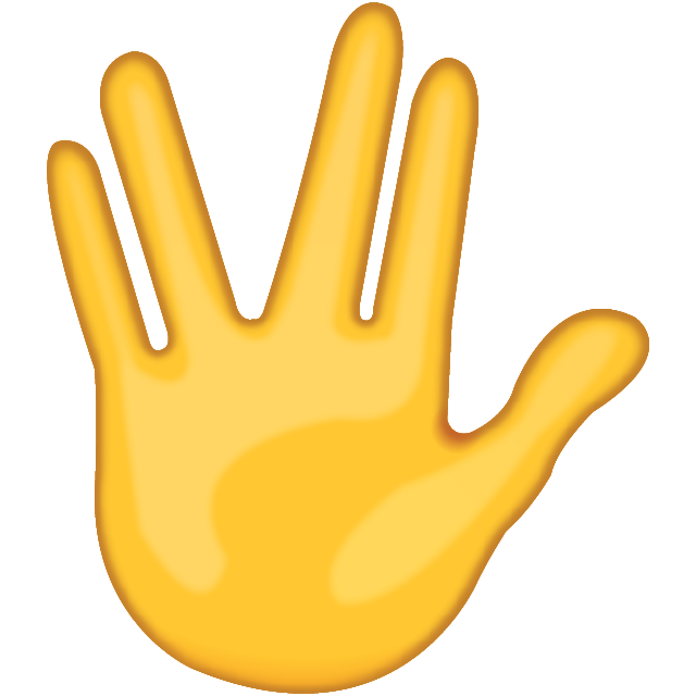 Part Between Middle and Ring Fingers Emoji Free Icon HQ PNG Image