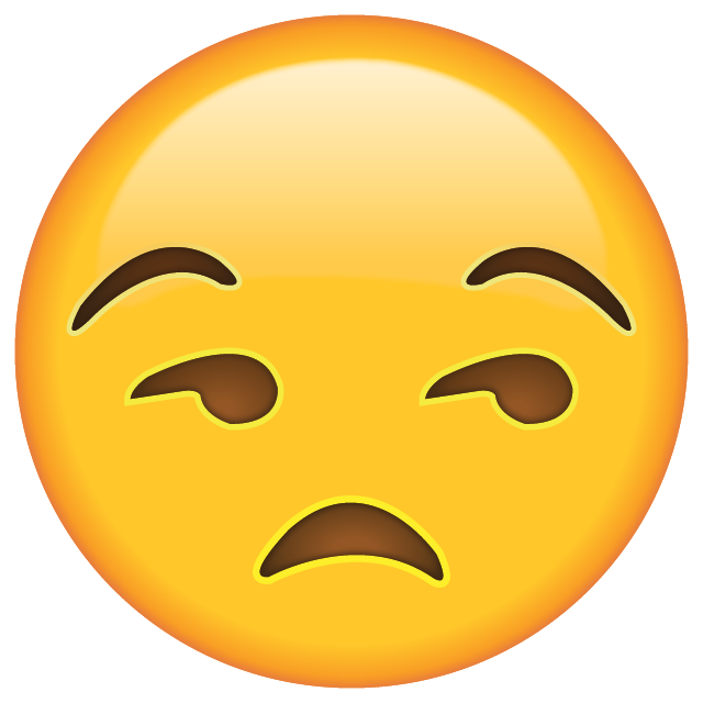 Unamused Face Emoji Free Icon HQ PNG Image