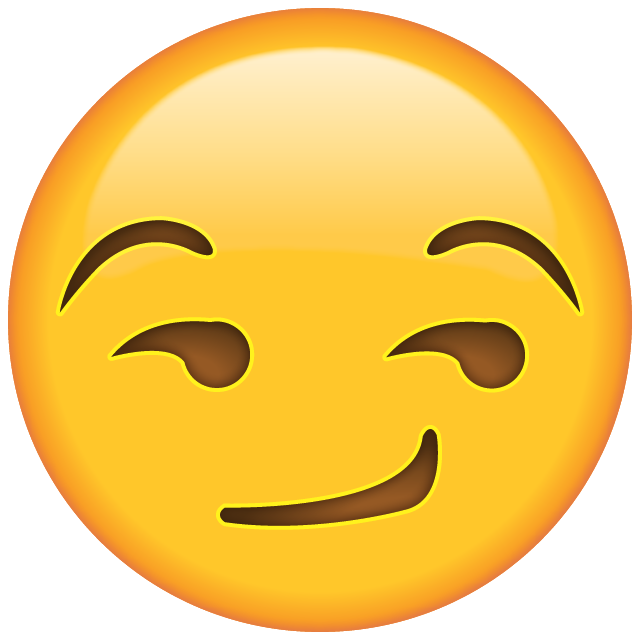 Smirk Face Emoji Icon Download Free PNG Image