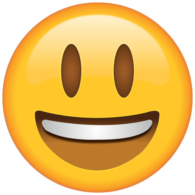 Smiling Emoji with Eyes Opened Free Icon PNG Image