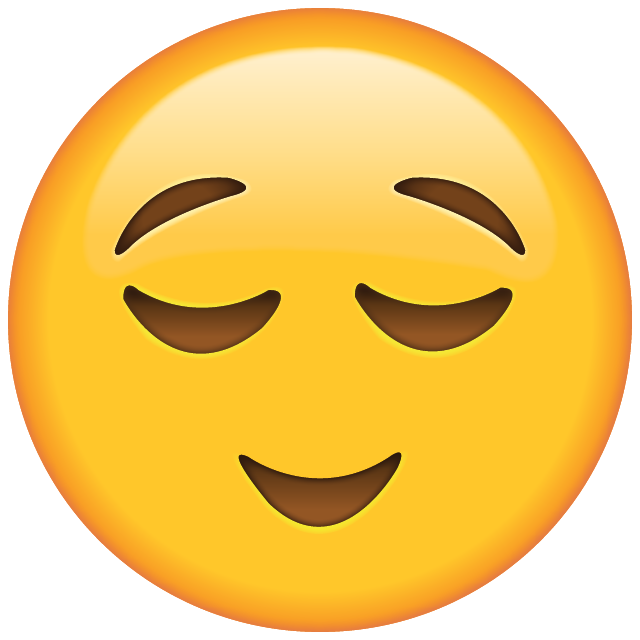Relieved Emoji Free Icon PNG Image
